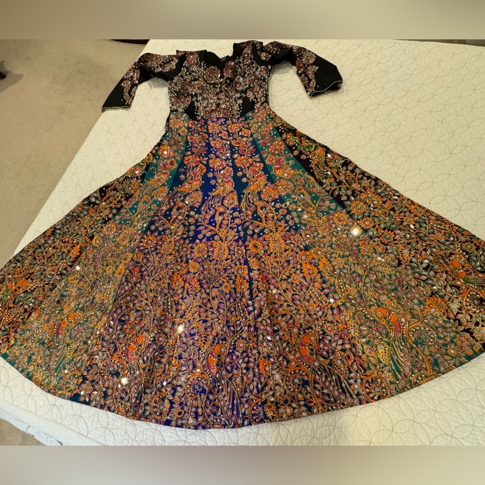 Women Asian Pakistani / Indian wedding/party wear dress 1piece  Size M 0826349